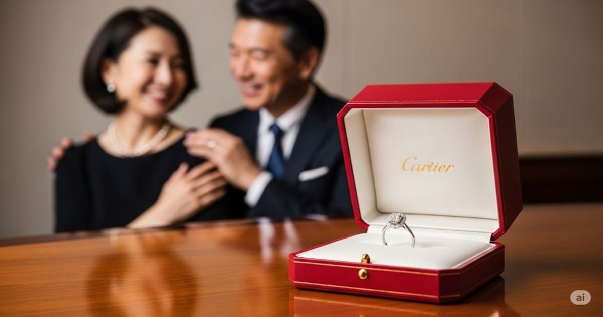 結婚20周年 指輪 カルティエ
